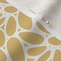 Pebbles – Minimal and Modern Abstract Shapes, Yellow Ochre and Off-White (Small Scale)