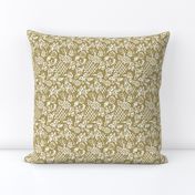 Ditsy Floral White and Ochre