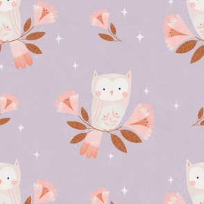 Owl Cutie in earthy lilac