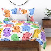 Rainbow Elephant Babies - large scale