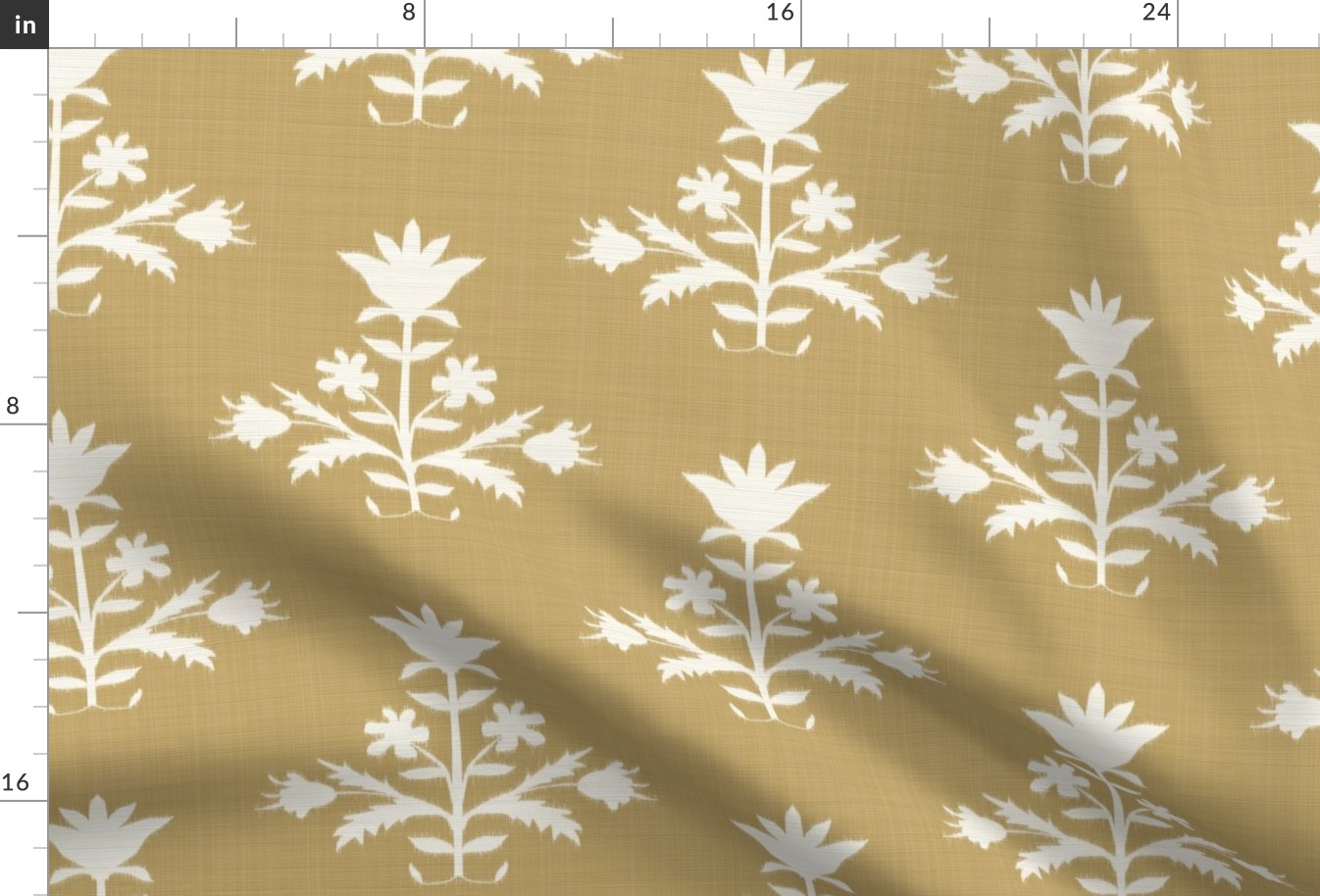 Tulip Print on Faux Grasscloth c4aa6d and cream copy