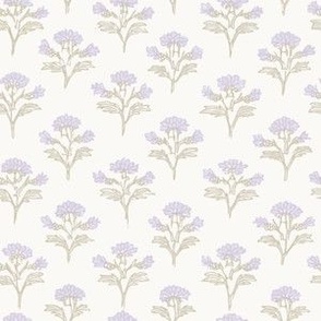 Block Print Sprig Lilac and Almond