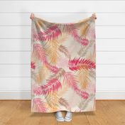 Soothing Palm Leaf Oasis at Sunset -  large scale