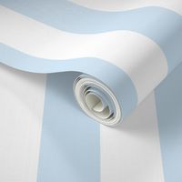 Merry Bright Pastel Blue and White Vertical 3 inch Big Top Circus Stripe