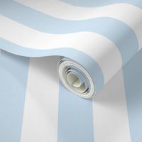 Merry Bright Pastel Blue and White Vertical 2 inch Cabana Stripe