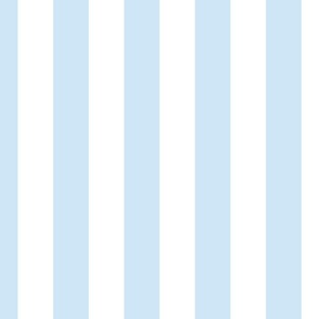 Merry Bright Pastel Blue and White Vertical 2 inch Cabana Stripe