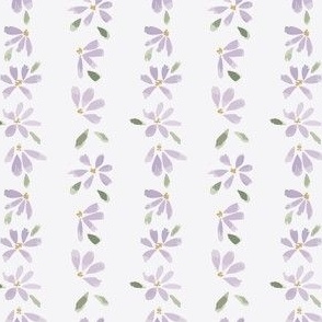 Purple watercolor flowers- small