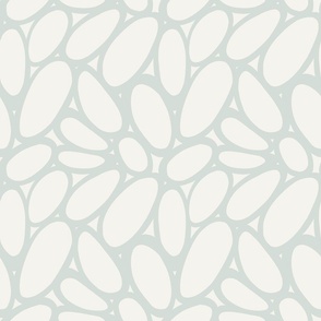 Pebbles – Modern and Minimal Simple Organic Shapes, Chalk White and Sage Green