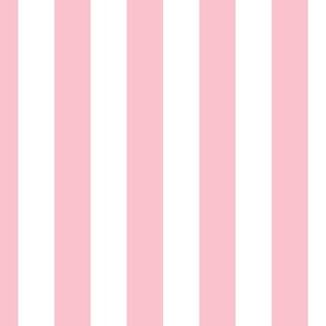 Merry Bright Pink and White Vertical 2 inch Cabana Stripe