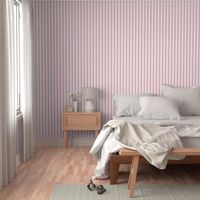 Merry Bright Pink and White Vertical 1 inch Beach Hut Stripe 