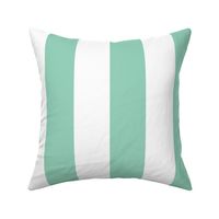 Merry Bright Mint Green and White Vertical 3 inch Big Top Circus Stripe