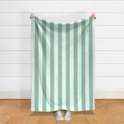 Merry Bright Mint Green and White Vertical 3 inch Big Top Circus Stripe