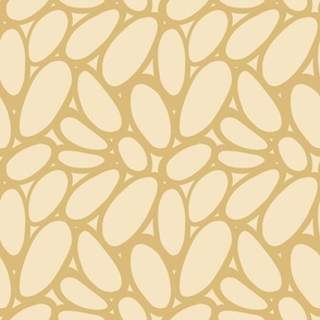Pebbles – Modern and Minimal Simple Abstract Shapes, Champagne and Golden Ochre