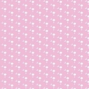 South Carolina Flag, Palmetto Moon, SOUTH CAROLINA Light Pink and White Fabric