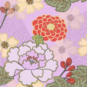 Lavender and Red Berry Acid Kimono 