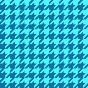 Turquoise houndstooth