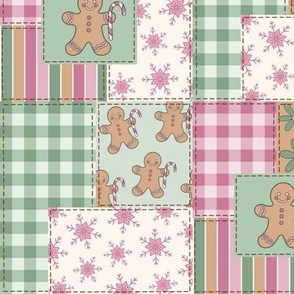 Pink Christmas Patchwork