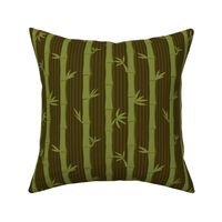 tropical Lounge bamboo forest grove stripes - brown - medium 