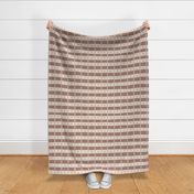 Abstract Plaid with Dots in Cream and Mocha