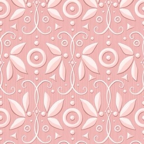 monochrome ornamental  blush pink - small
