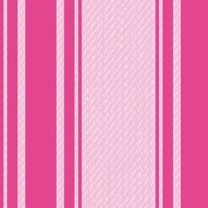Ticking Stripe (Large) - Rose on Azalea Pink  (TBS211)