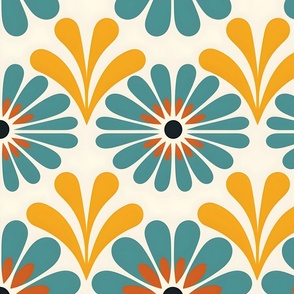 Jumbo Petals in Harmony: A Colorful Floral Mosaic