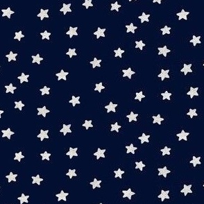 white stars on dark blue background - small