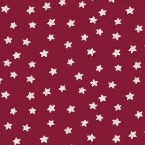 white stars on red pink background - small