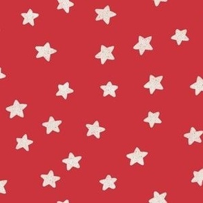 white stars on red background - large