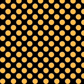 Polka Dot Yellow on Black