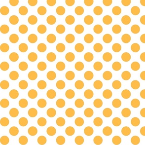 Polka Dot Yellow on White