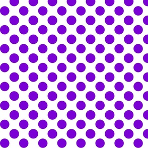 Polka Dot Purple on White