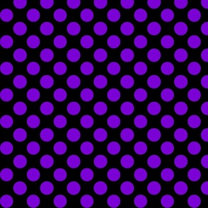 Polka Dot Purple on Black,
