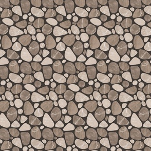 Pebble Serenity Stone Pattern Beauty Of Nature In Neutral Brown Beige Colors Extra Small