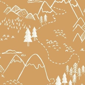 Mountain Top_rustic forest_kids_Large_Ochre Oak_Hufton Studio