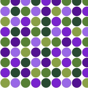 Lavender and Sage Dots (white)