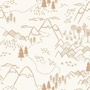 Mountain Top_rustic forest_kids_Medium_Cream Porcini_Hufton Studio