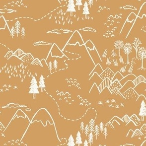 Mountain Top_rustic forest_kids_Medium_Ochre Oak_Hufton Studio