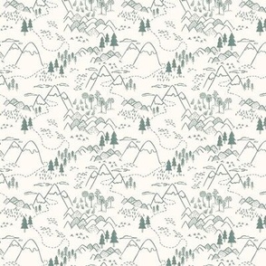 Mountain Top_rustic forest_kids_Mini_Cream Green Bay_Hufton Studio