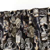 Antique Goth Nightfall: A Vintage Floral Pattern with Skulls Snakes, Moths and Mystical Hand 
Painted Dark Red English Rose Flowers sepia brown- halloween aesthetic wallpaper