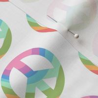 pastel rainbow peace signs