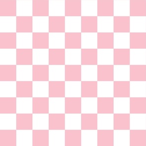 2" Checked Checkerboard Merry Bright Christmas Pattern in Merry Bright Christmas Pink and White Square Checked