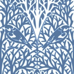 Voysey Birds in Hedges Slate Blue 