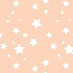 Peach with white stars