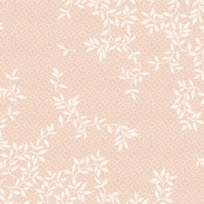 Cascade Leaves Texture _24x32-HD_Creamy Linen