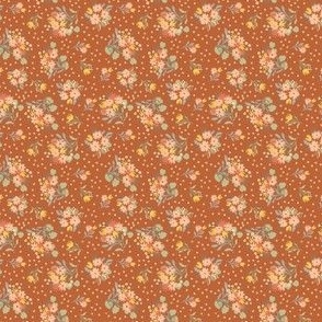 Flower ditsy dots_on rusty_XSMALL_2x2.3
