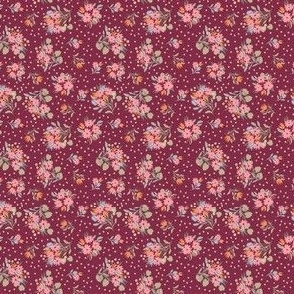 Flower ditsy dots_pink _ sage_XSMALL_2x2.3