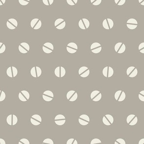 split circles - cloudy silver_ creamy white 02 - simple geometric