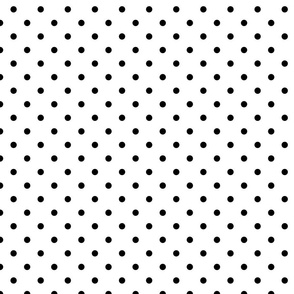 Swiss Dot Coordinate Print - Black on White