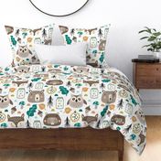 Woodland Camp - Gender Neutral Nursery Forest Animals Jumbo